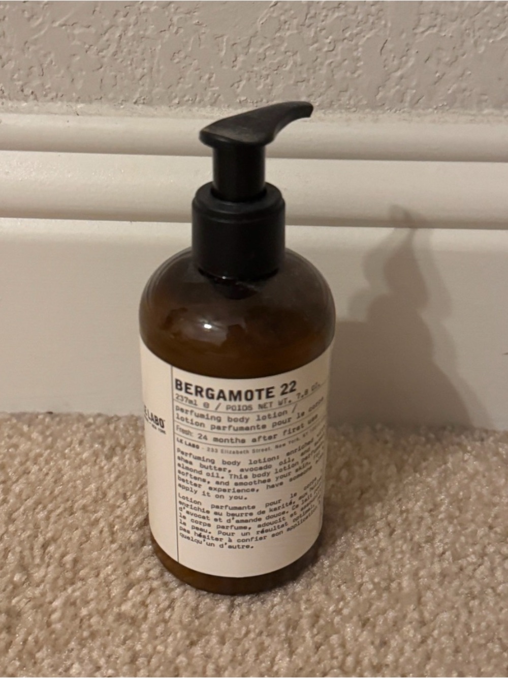 Le Labo BERGAMOTE 22 perfuming body lotion 237ml